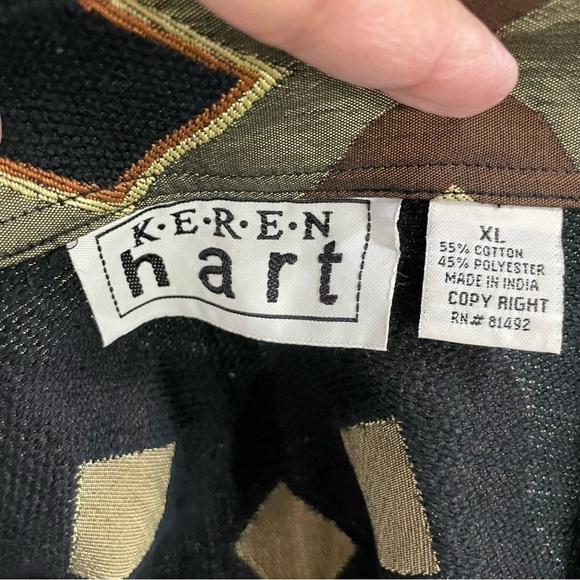 VTG 90s Keren Hart Collection Diamond Print Jacket XL - Picture 14 of 15